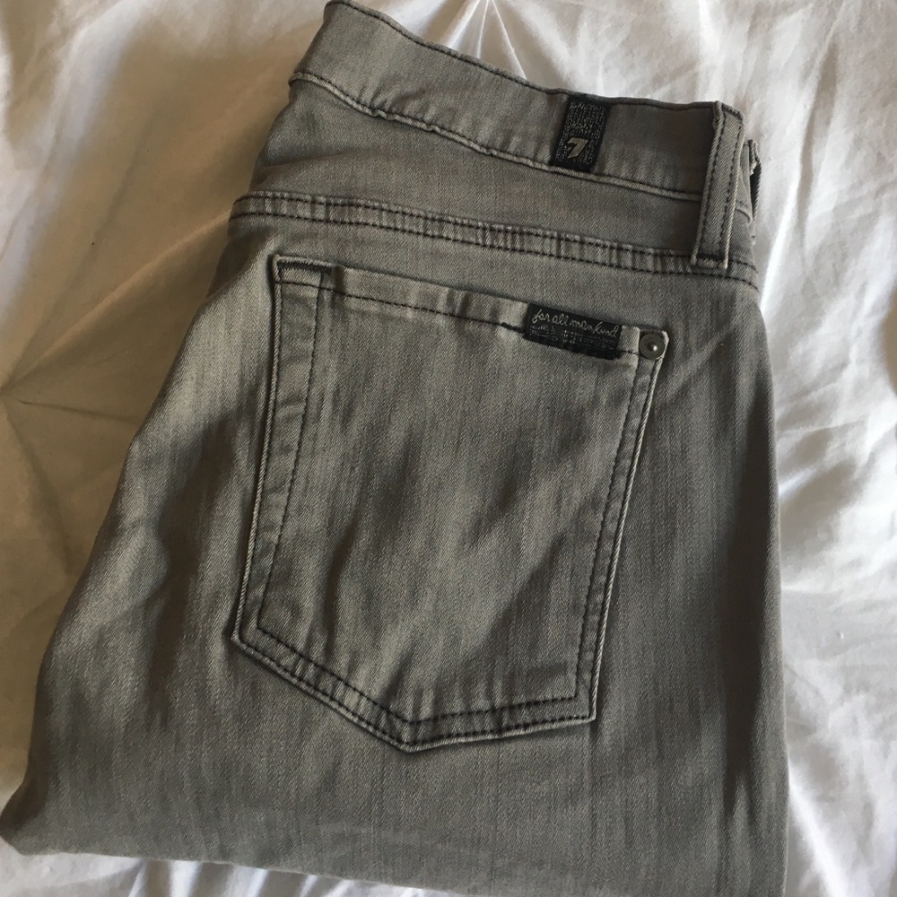 7 For All Mankind Gray Skinny Jeans